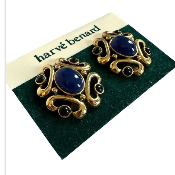 Harve Benard Vintage Earrings 80’s 90’s Goldtone Jewelry - Picture 6 of 7